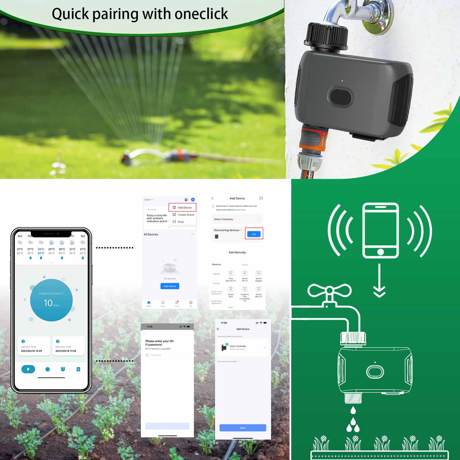 INSOMA automatic plant irrigat - Wifi Irrigation Timer review and price