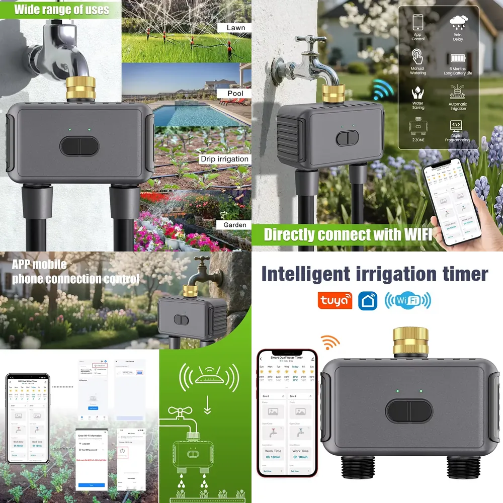 WAP01 WiFi APP Control Dual Ho - Wifi Irrigation Timer review and price