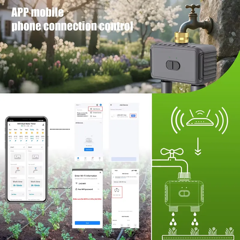 WAP01 WiFi APP Control Dual Ho - Wifi Irrigation Timer review and price