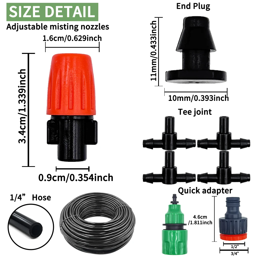 Fog Nozzles Irrigation Kit 5M- - Smart Garden Auk review and price