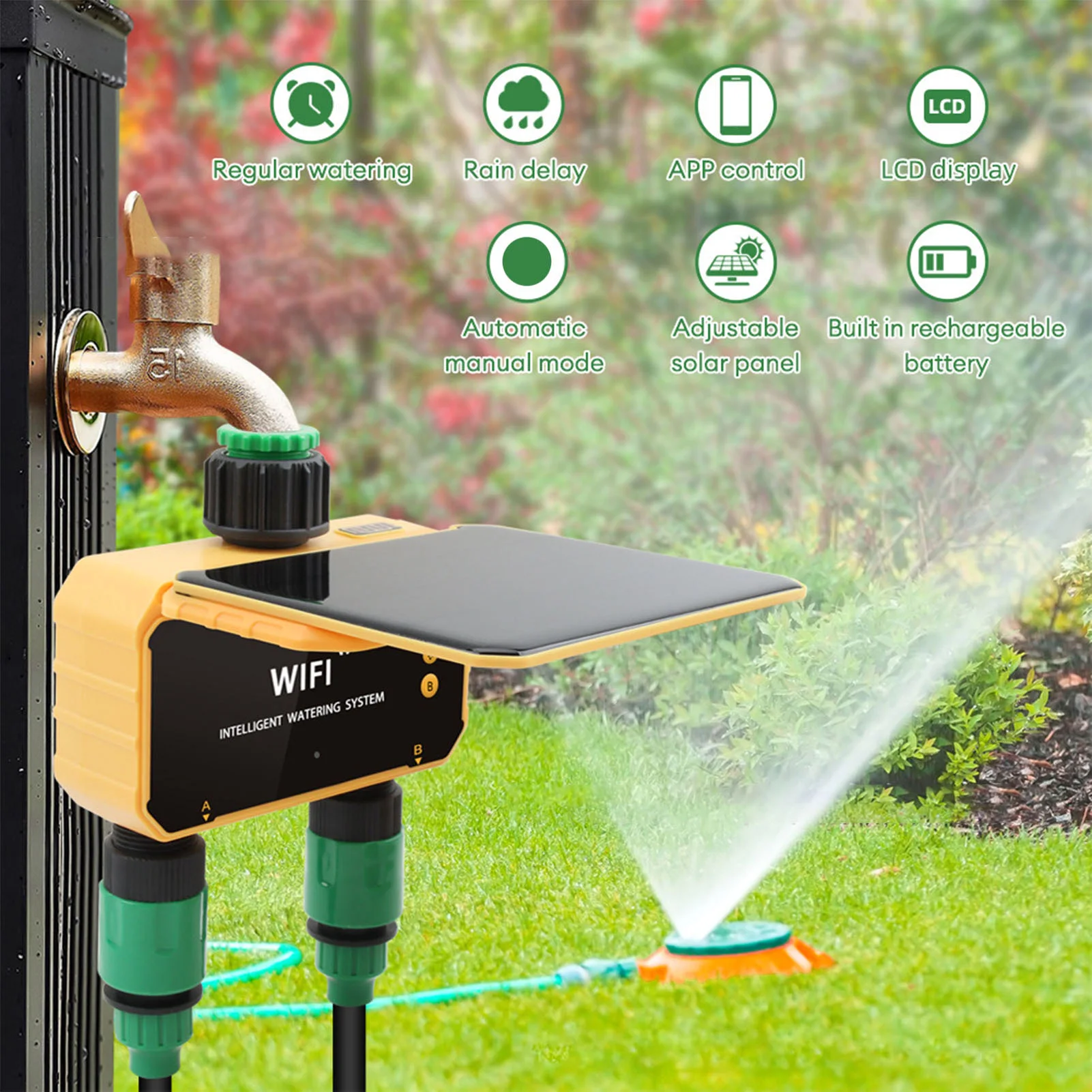 Solar WiFi Smart Irrigation Ti - Wifi Irrigation Timer review and price